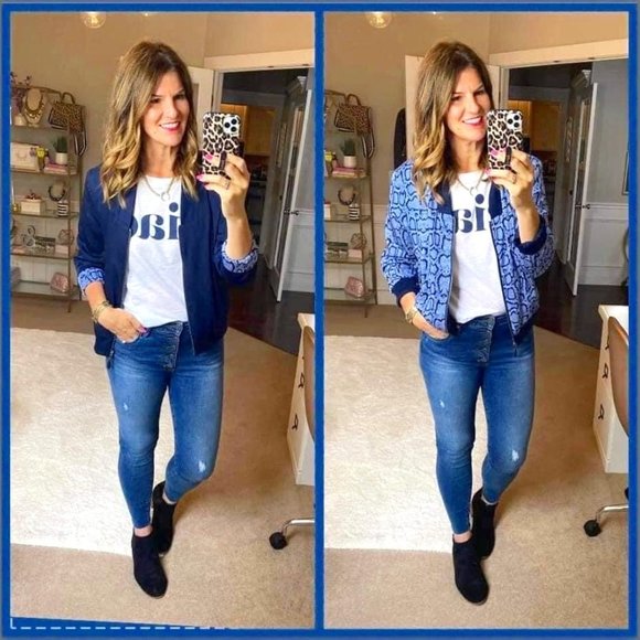 Reversible Bomber - Python/Navy - Picture 1 of 4